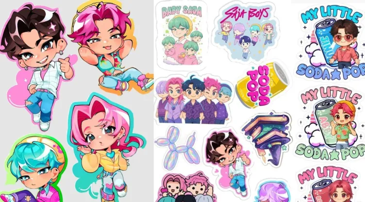 Saja Boys Ideas de stickers chibi para fans de Kpop Demon Hunters y decorar objetos.jpg