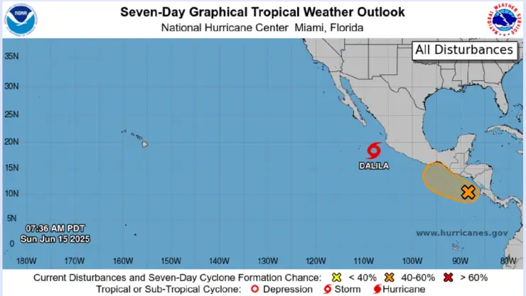 ¡Precaución! Disturbio tropical 94E evolucionaría a depresión tropical ¿Afectará a Veracruz?