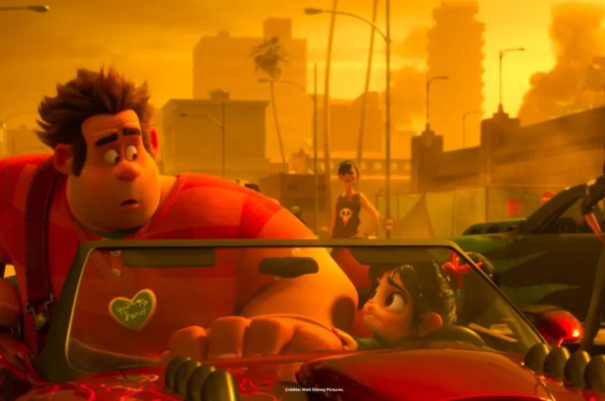 La película Wifi Ralph incluyó en varias de sus escenas a personajes de otras películas animadas, así como marcas y mucho más. | Estreno Platinum por Azteca 7