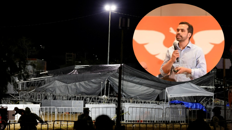 Las personas lesionadas fueron hospitalizadas tras la caída de la estructura.
