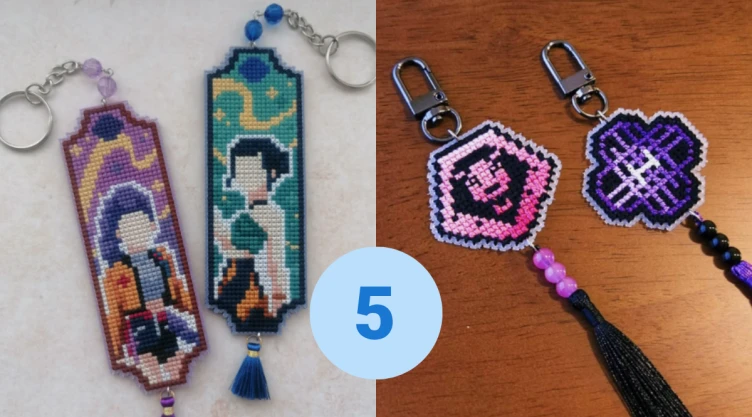 5 ideas de llaveros con pixel art que podemos hacer en casa de las KPop Demon Hunters para personalizar la lonchera de tus hijos.png