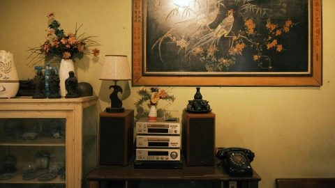 Habitación con objetos vintage
