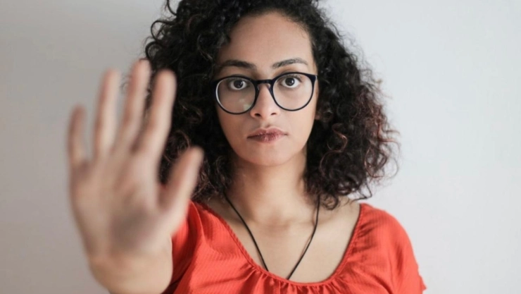Violencia contra la mujer señal violencia doméstica