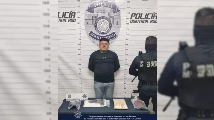 Detienen a hombre por el delito de robo con violencia en Solidaridad