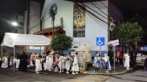 peregrinos en la Basílica de Guadalupe