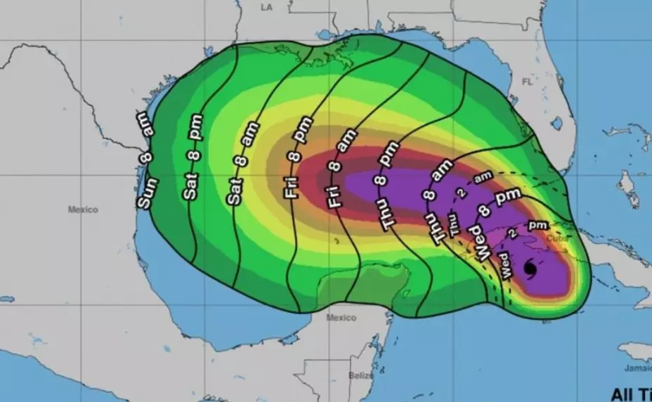 Esta es la fecha y hora EXACTA en que el Huracán Rafael pasará más cerca de Mérida, según el Centro Nacional de Huracanes.