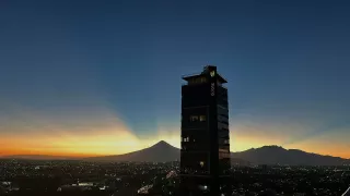 Hermoso atardecer en Puebla hoy 10 de octubre de 2024