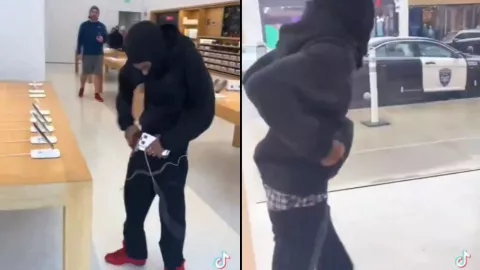 Robo en tienda Apple