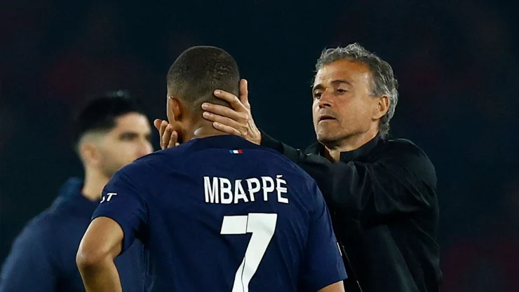Mbappé y Luis Enrique