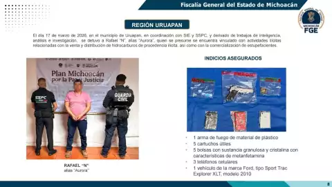 Capturan e “El Aurora” por el caso Carlos Manzo; sería operador del CJNG encargado de robo de combustible