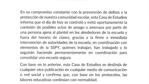 Esto dice la SSP sobre el adolescente presuntamente armado a las afueras de una prepa en Mérida
