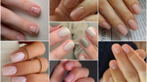 diseño de uñas minimalistas colores