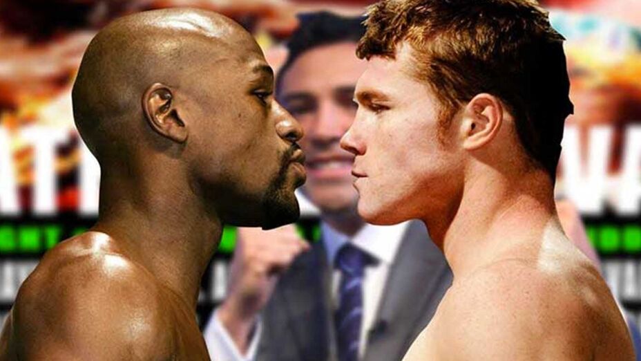 Pelea entre cenelo y Floyd Mayweather