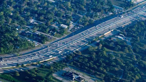 la transitada carretera I-10 de Texas