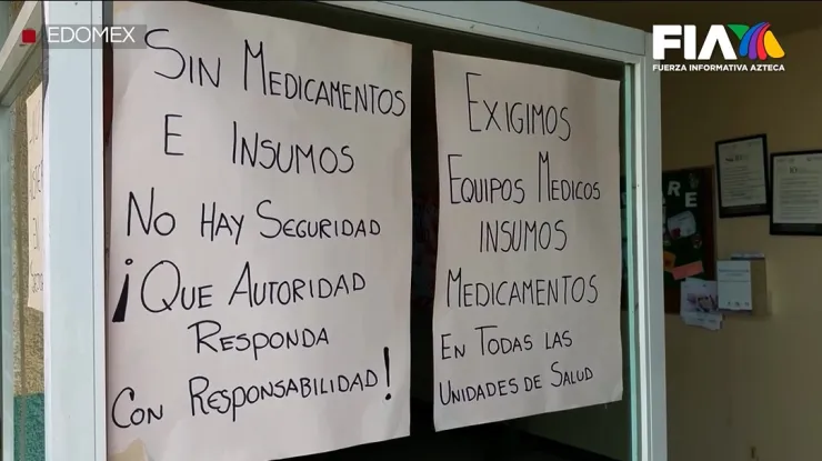 Los reclamos están pegados en varias clínicas del Edomex; el desabasto es evidente
