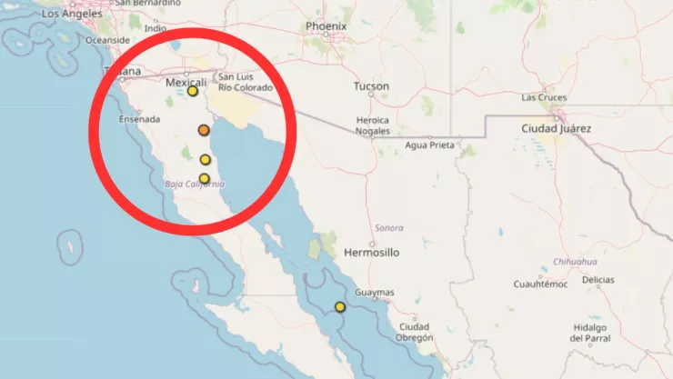 Cuatro sismos en Baja California y tres en California en las últimas 24 horas cerca de la Falla de San Andrés