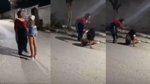 Madre le pega a su hija porque le hacen bullying
