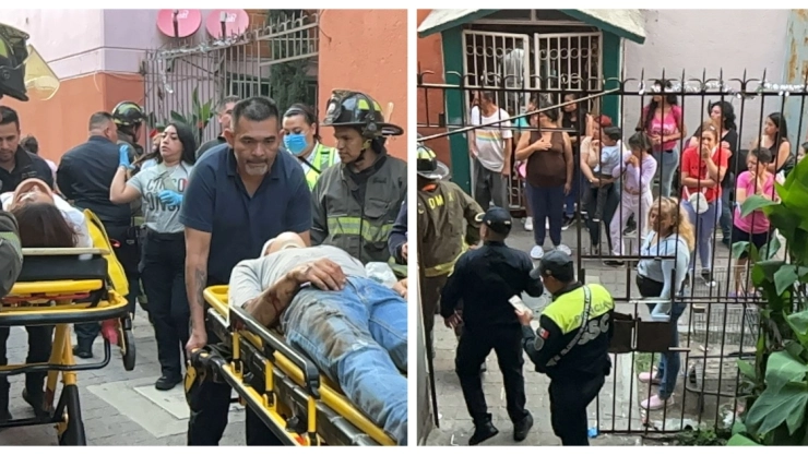 res vecinos caen de un tercer piso por un barandal flojo en la Cuauhtémoc