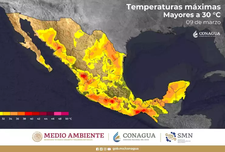 Clima en México 10 de marzo