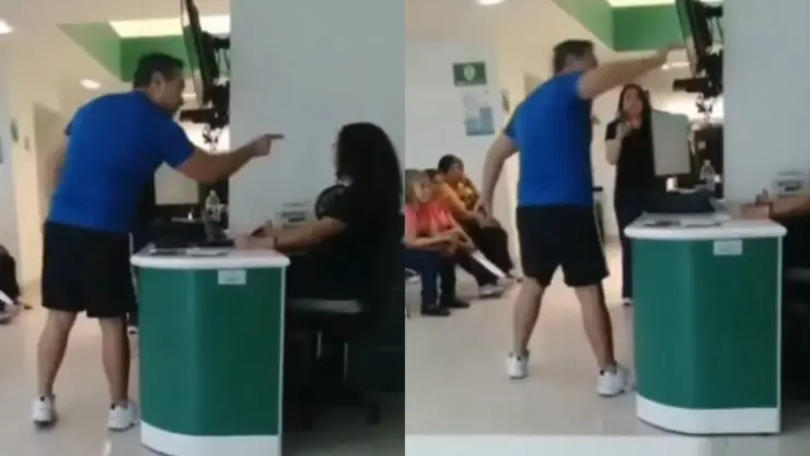 “Te mato": Captan en VIDEO a sujeto amenazando a trabajadora del IMSS en San Luis Potosí
