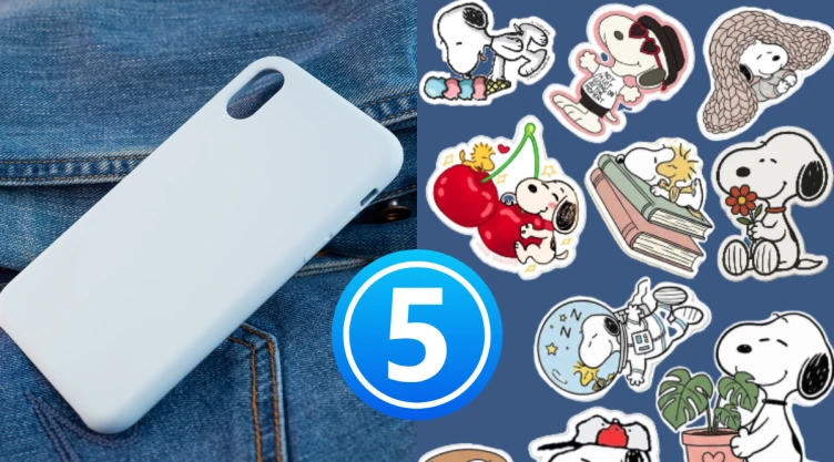 5 ideas de stickers bonitos para imprimir de Snoopy para decorar la funda de tu celular.png