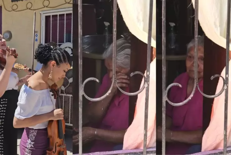 Mariachis cantan a mamá
