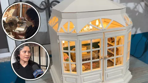 Liliana Hernández realiza obras de madera en Mazatlán