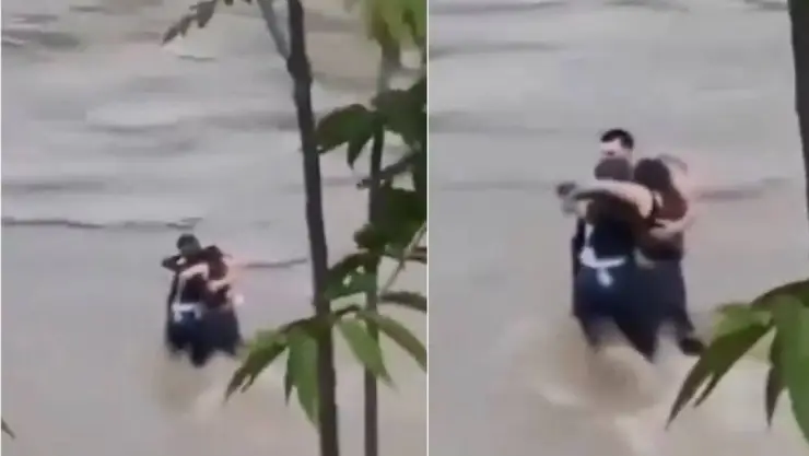 ¡Desgarrador! Amigos se abrazan antes de ser arrastrados por un río _ VIDEO.jpg