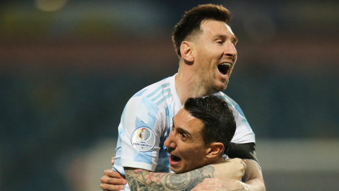 Lionel Messi y Ángel Di María