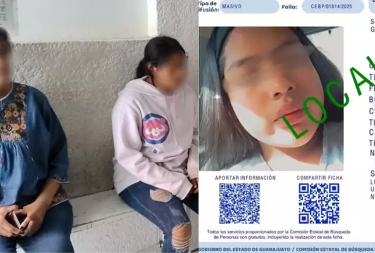 Niña localizada en Guanajuato