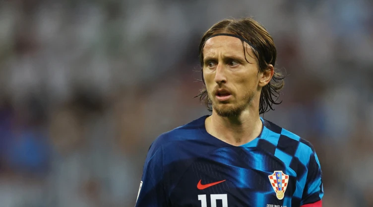 Luka Modric con la selección de Croacia