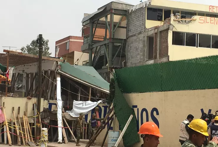 Colegio Rébsamen en el sismo de 2017