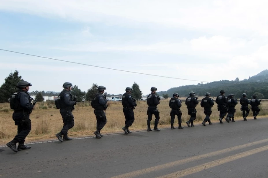 El jefe de Gobierno del Distrito Federal, Miguel Ángel Mancera, el Comisionado de Seguridad Federal, Monte Alejandro Rubido, el procurador capitalino, Rodolfo Ríos y el titular de la SSPDF, Hiram Almeida, encabezaron la presentación del Operativo de seguridad Ajusco, en la conocida “Y” sobre la carretera Picacho-Ajusco