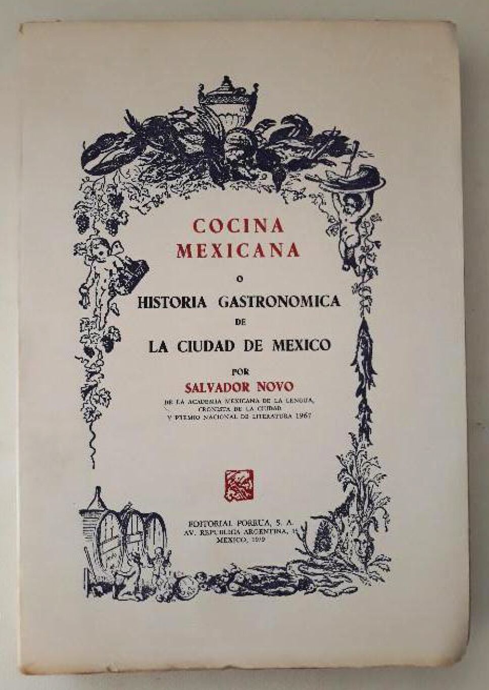 Libro cocina mexicana Salvador Novo