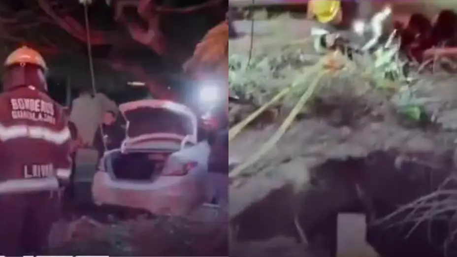 Joven choca y cae en socavón de 10 metros en Guadalajara; su estado de salud es grave | ZMG