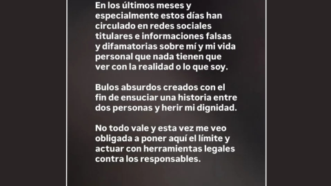 Comunicado Ester Expósito