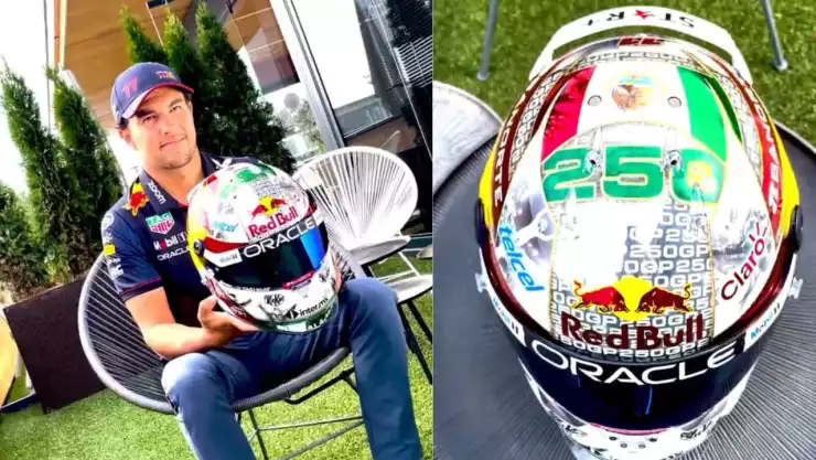 ¡Es bellísimo! Checo Pérez usará un casco especial en el GP de Singapur