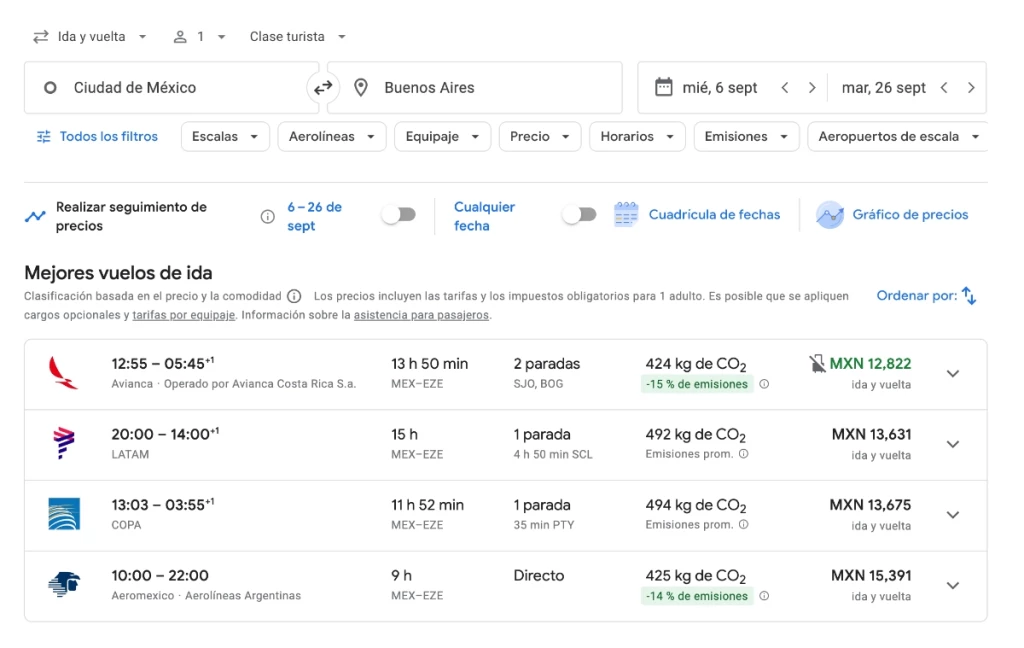 Vuelos CDMX - Argentina