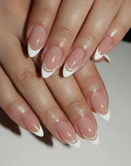 Uñas francesas horizontales