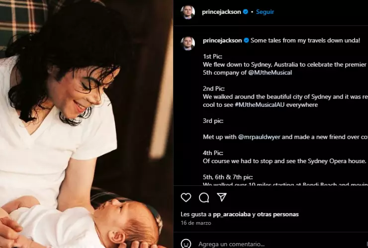 Prince Jackson comparte foto inédita junto a su padre Michael Jackson