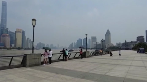 Shanghái, China, mayo el más cálido