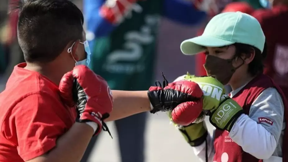 box clase masiva CDMX Zócalo