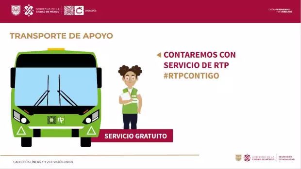Para no afectar a los usuarios del Cablebús CDMX se implementará servicio gratuito de 25 autobuses RTP.