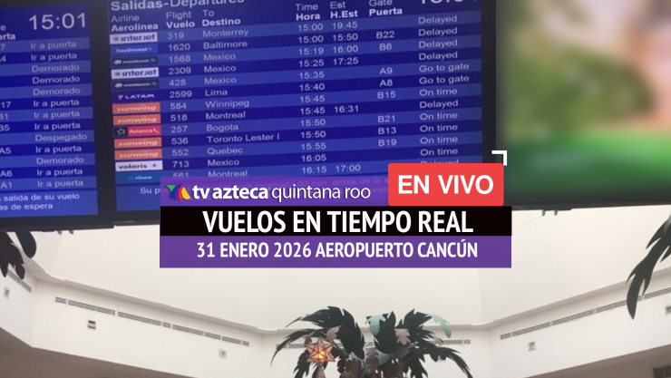 EN VIVO_ Estatus de vuelos hoy en el Aeropuerto de Cancún; viajes cancelados y demorados este 31 de enero de 2026.webp