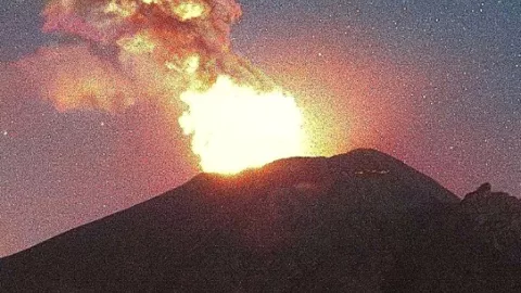 actividad en el volc&aacute;n Popocat&eacute;petl