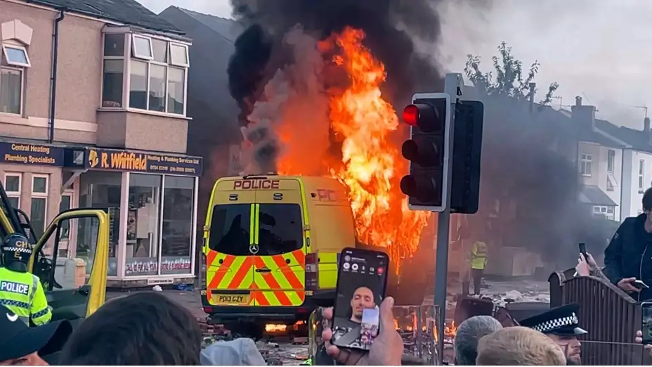 Disturbios en Southport, Inglaterra.