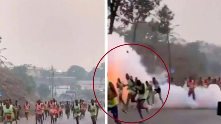 explosión carrera camerún video