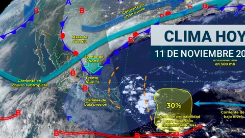 Clima en México 11 de noviembre de 2023