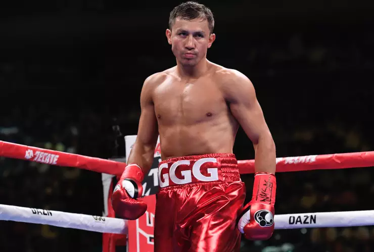 Golovkin en su compromiso ante Steve Rolls