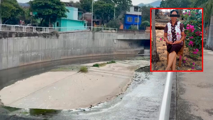 mujer sin vida río Sabinal